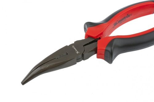 Длинногубцы изогнутые Black Nickel, 180 мм, двухкомпонентные рукоятки Matrix фото 3