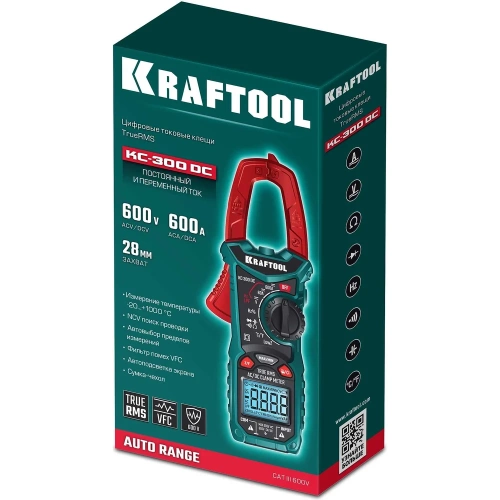 Цифровые токовые клещи KRAFTOOL KC-300DC 59830 фото 4