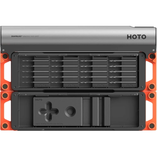 Электрическая мини-дрель с набором свёрл HOTO SNAPBLOQ Electric Mini Drill Set (20 предметов, серый, красный, D-A03) HFE0023GL