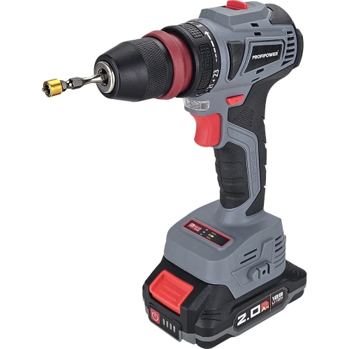 Аккумуляторный бесщеточный шуруповерт Profipower MKBL-18BM Li-ion-2шт, 18В, 2.0Ач, съемный патрон, З/У, 0.8-10 мм, кейс T0057 фото 5