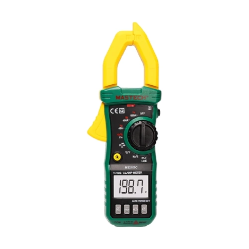 Клещи токоизмерительные цифровые Mastech MS2109C (ACV/DCV) True RMS (тест диодов,емкость,частота,температура,фонарик) 00-00013503