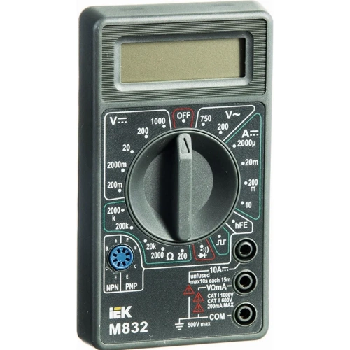 Цифровой мультиметр IEK Universal M832 7327705 TMD-2S-832