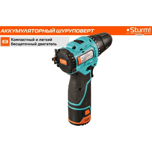Аккумуляторный шуруповерт Sturm BatterySystem12V CD1240BLC фото 5
