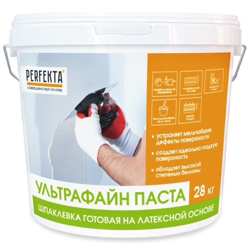 Готовая шпатлевка Perfekta Ультралайн Pasta на латексной основе 28 кг