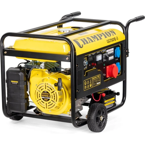 Генератор CHAMPIONG G7501E-3 PRO 400В7,5/8,1кВА 15 лс, 25 л, 230/12В, эл.стартер, счетч.колеса VIGG7501E-3 фото 4