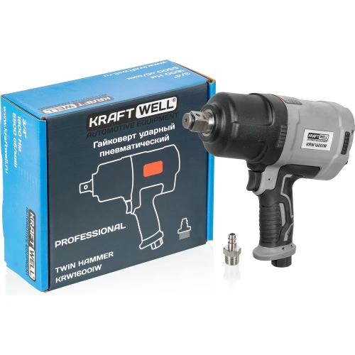 Пневматический ударнный гайковерт KraftWell KRW1600IW фото 7