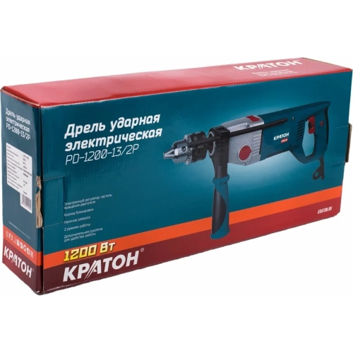 Ударная дрель Кратон PD-1200-13/2P 3 02 01 025 фото 9