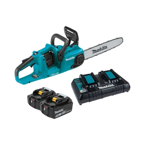Пила цепная аккумуляторная Makita LXT BL 2x18 В, 14"/35 см, 3/8", 1.1 мм, 20 м/с, XPT, (2xBL1850B, DC18SH) DUC353CT2 фото 4