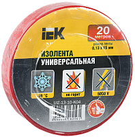 Изолента ПВХ IEK UIZ-13-10-K04 0,13х15мм 20м красная