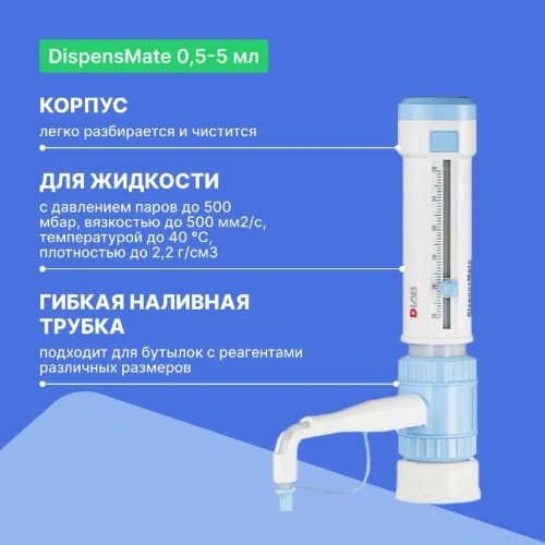 Дозатор бутылочный DLAB DispensMate 0,5-5 мл 7032100101 фото 4
