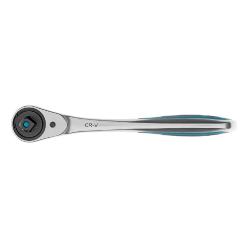 Ключ-трещотка 1/2", CrV, 120 зубьев, с быстрым сбросом, цельнометаллический, хром Gross фото 4
