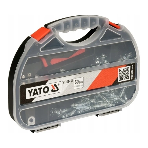 Пистолет для установки дюбелей Молли YATO +60 дюбелей YT-51451 фото 5