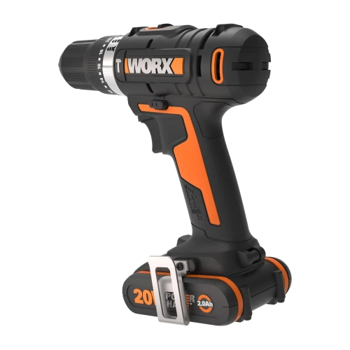 Ударная аккумуляторная дрель-шуруповерт WORX 50 Нм, 20 В, 2 Ач x 2, ЗУ 2 А, кейс WX370 фото 3