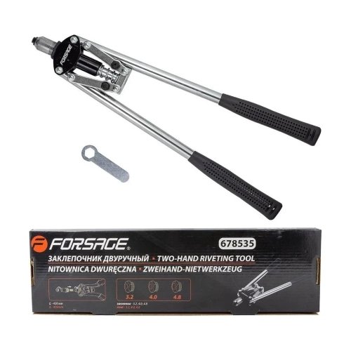 Двуручный заклепочник Forsage L-420мм, заклепки: 3,2, 4,0, 4,8мм F-678535(51644) фото 6