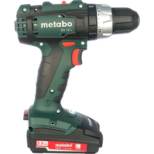 Аккумуляторная дрель Metabo BS 18 L 50 Нм, 2x2 Ач, кейс 602321500 фото 3