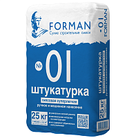 Штукатурка гипсовая Forman 01 суперлегкая 25 кг