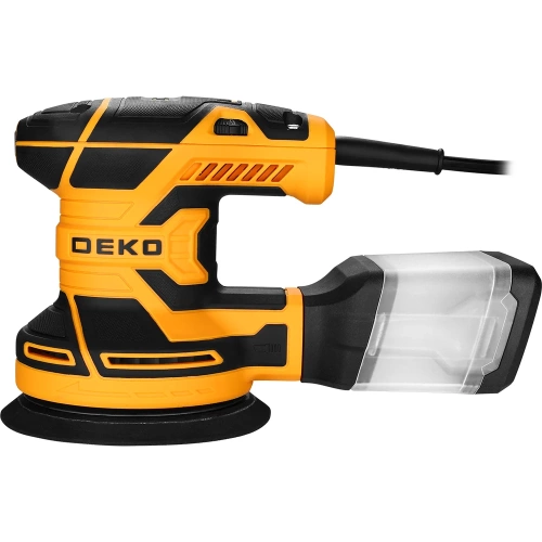 Эксцентриковая сетевая шлифмашина DEKO DK400G с набором оснастки 20шт, 400Вт 085-1100 фото 4