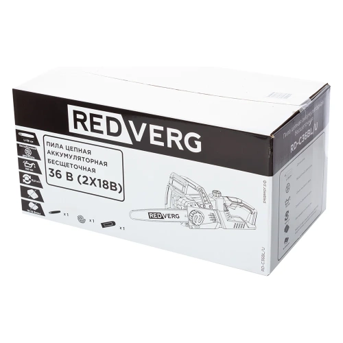 Цепная бесщеточная аккумуляторная пила REDVERG RD-C36BL/U 6672872 фото 11