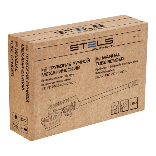 Трубогиб механический, башмаки 3/8"-1", в пластиковом кейсе STELS фото 16