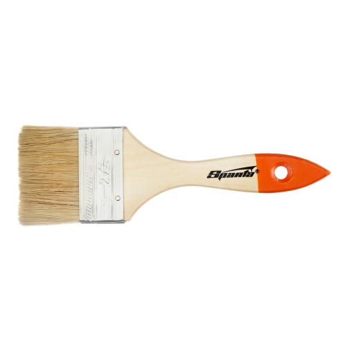 Кисть плоская Slimline 2.5" (63 мм) натуральная щетина, деревянная ручка Sparta фото 2