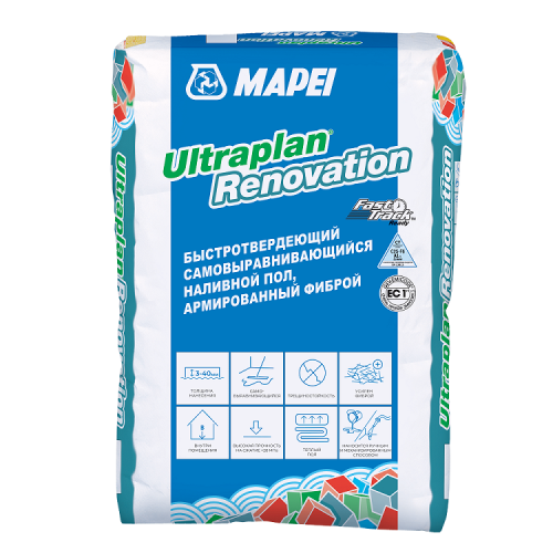 Наливной пол Mapei Ultraplan Renovation самовыравнивающийся 23 кг
