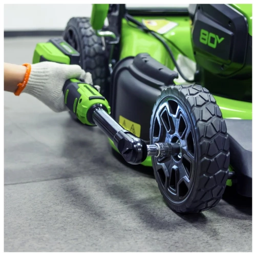 Гайковерт-трещотка аккумуляторный GreenWorks GD24RWX удлиненная, 24В, б/щет, 0-250 об/мин, 1/2DR, 80Нм, 170 мм, без АКБ и ЗУ, сумка 3804207 фото 11