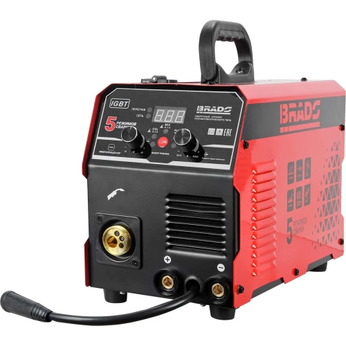 Полуавтомат сварочный BRADO MIG/MMA-250L-10 250А, микропроцессор, MIG/FLUX/MMA/TIG, еврорукав 3 м 00-00023948 фото 3