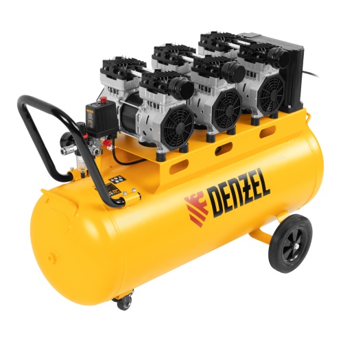 Компрессор безмасляный, малошумный  DLS 2250/100, 2250 Вт, 3x750, 100 л, 410 л/мин блок управления/ Denzel фото 44