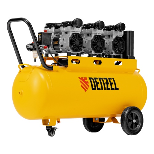 Компрессор безмасляный, малошумный  DLS 2250/100, 2250 Вт, 3x750, 100 л, 410 л/мин блок управления/ Denzel фото 41