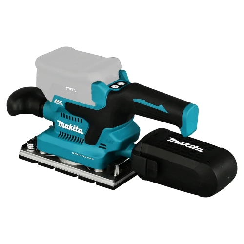 Вибрационная шлифмашина Makita LXT, BL, 18 В, XPT, 93x228 мм, 4000-12000 об/мин, ампл. 2.0 мм, 1.5 кг, кор., пылесборник, зажим, без аккум. и ЗУ DBO380Z фото 11