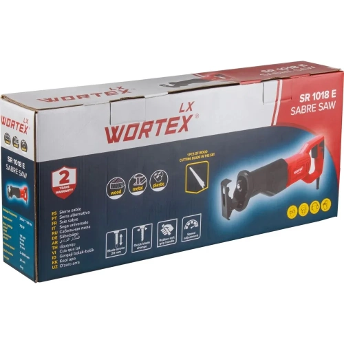 Сабельная пила WORTEX LX SR 1018 E в коробке, +1 пильное полотно, 710 Вт, дер. 115 мм, ход 20 мм, регулировка оборотов 1326521 фото 8
