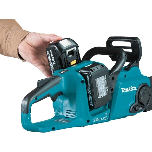Пила цепная аккумуляторная Makita LXT BL 2x18 В, 14"/35 см, 3/8", 1.1 мм, 20 м/с, XPT, (2xBL1850B, DC18SH) DUC353CT2 фото 8