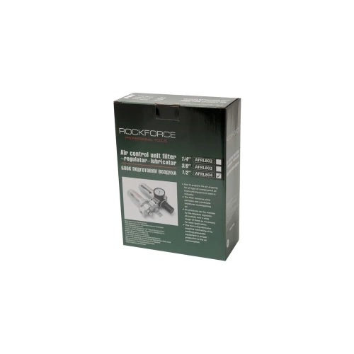 Блок подготовки воздуха Rockforce 3/8" фильтр-регулятор+лубрикатор 10Мк, 1000 л/мин, 0-10bar, раб. температура 5-60 RF-AFRL803(47078) фото 3