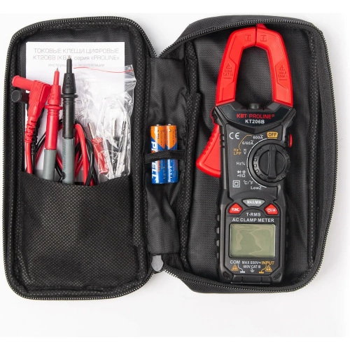 Цифровые токовые клещи КВТ KT 206B PROLINE 79130 фото 4