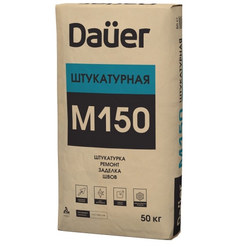 Сухая смесь Dauer М-150 штукатурная зимняя 50 кг фото 3