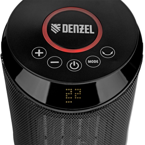 Тепловентилятор керамический DTFC-2000X, 2 кВт, wi-fi, пульт, динамик, вращение, 3 реж. Denzel фото 7