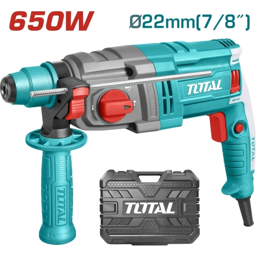 Сетевой перфоратор SDS-plus TOTAL 650 Вт, 1.7 Дж TH306236 фото 3