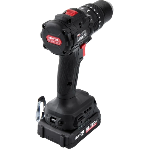 Аккумуляторная ударная дрель Elitech CD 20ISL2 (20В, 2х2Ач, 60Нм, BL) HD 205722 фото 5