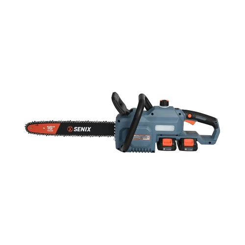 Пила цепная аккумуляторная SENIX 2x2 40V, 40см, 2 акб, 1зу CSX2-M2-EU фото 3