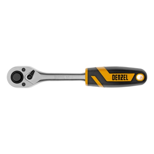 Ключ-трещотка 1/2", 90 зубьев, с быстрым сбросом, CrV Denzel фото 3