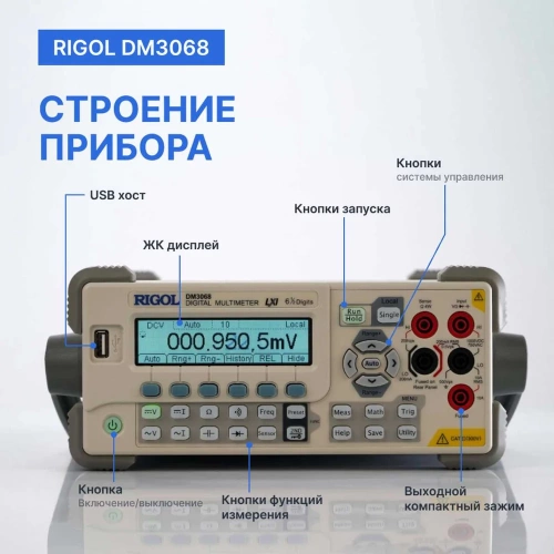 Мультиметр прецизионный цифровой Rigol DM3068 фото 4
