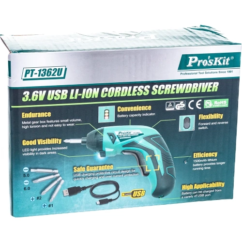 Шуруповерт Pro'sKit ProsKit PT-1362U 00324093 фото 7