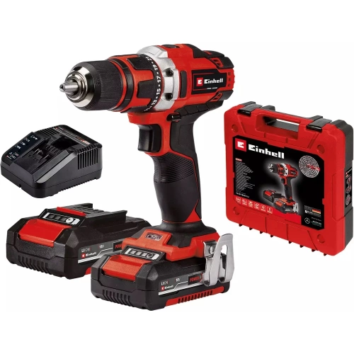 Дрель аккумуляторная Einhell PXC TE-CD 18/40-1 Li, 18В,40Нм,патрон 13мм,2x2,0Ач,кейс 4514228