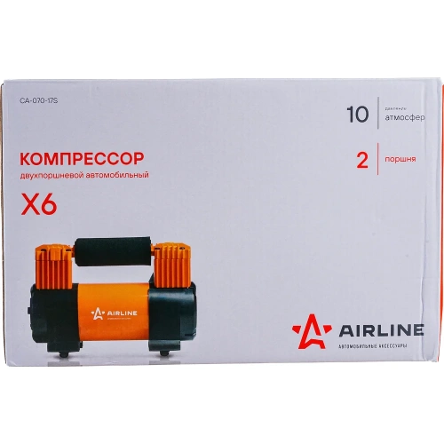 Двухпоршневой компрессор Airline X6 70л/мин, 10 АТМ, от АКБ CA-070-17S фото 11