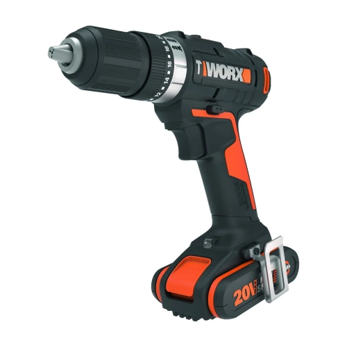 Ударная аккумуляторная дрель-шуруповерт WORX 50 Нм, 20 В, 2 Ач x 2, ЗУ 2 А, кейс WX370 фото 4
