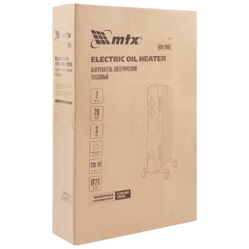Масляный обогреватель MTX OCH-2000, 230 В, 2000 Вт MTX фото 10