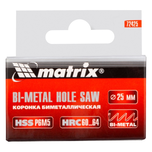Коронка Bimetal, 25 мм Matrix фото 7