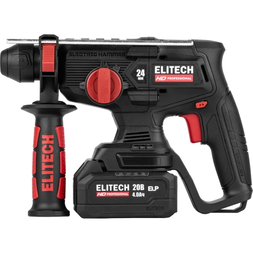 Перфоратор аккумуляторный Elitech HD CRH 2024BL (SDS+, 2,5Дж, 20В, 1х4Ач) 214705 фото 4