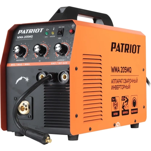Сварочный инверторный полуавтомат PATRIOT WMA 205MQ MIG/MAG/MMA, полуавтоматическая сварка в среде 605302155