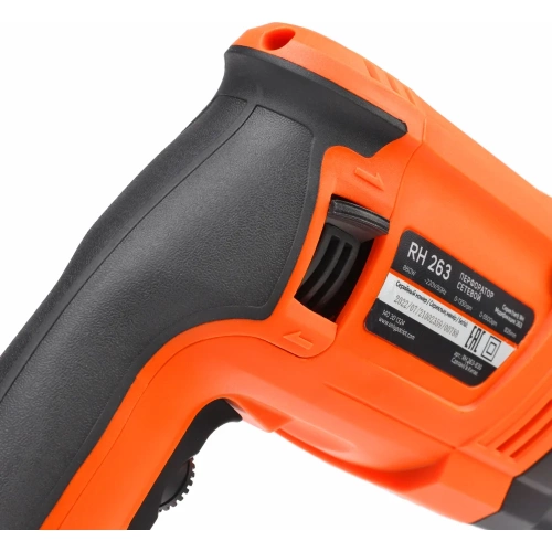 Перфоратор PATRIOT RH 263 SDS+, мощность 880 Вт, 2.9 Дж, 3 режима работы, макс.диаметр 26 мм, глубиномер, кейс 140301324 фото 8